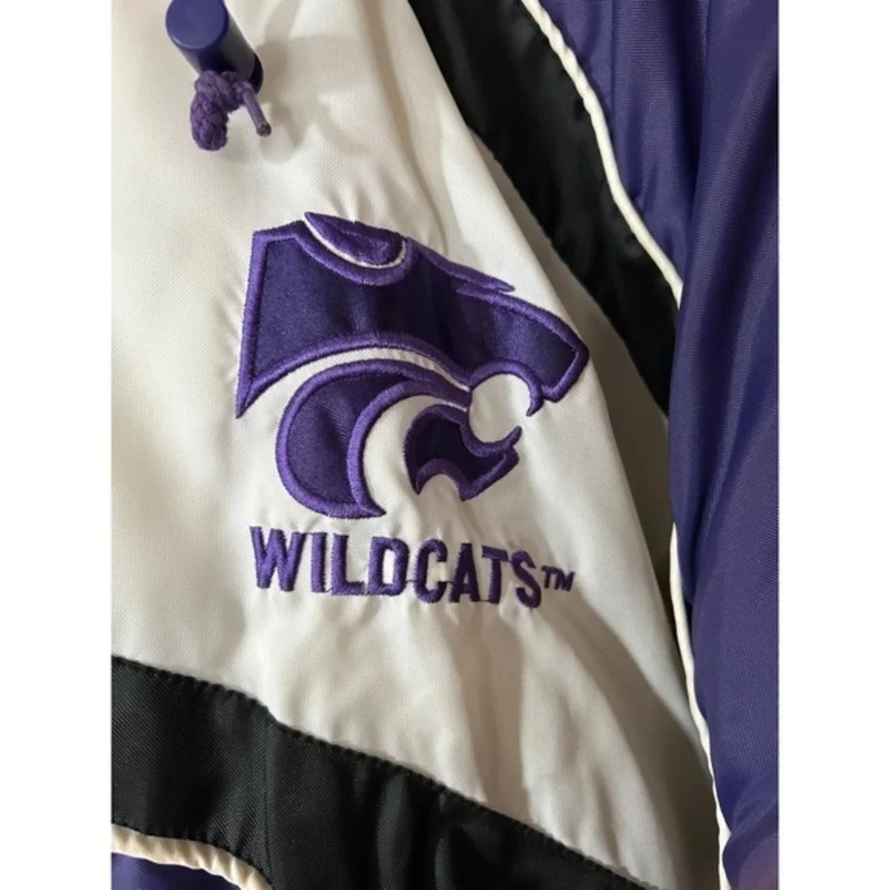 Vintage Kansas State Wildcats Puffer Jacket XXL Purple